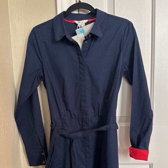 NWT Boden Roseland Shirt Dress Navy Blue Size 6 - Picture 6 of 9